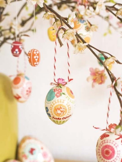 пасха яйца на ветке