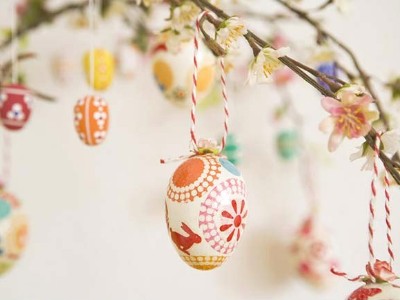 пасха яйца на ветках