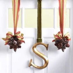 Новогоднее украшение дверей11